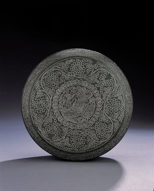 청동은입사 보상당초봉황문 합